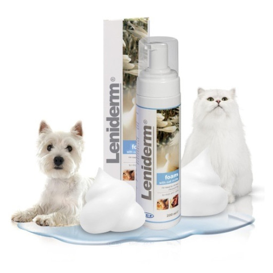 Spumă de Curățare pentru Câini și Pisici Leniderm, 200 ml – ICF